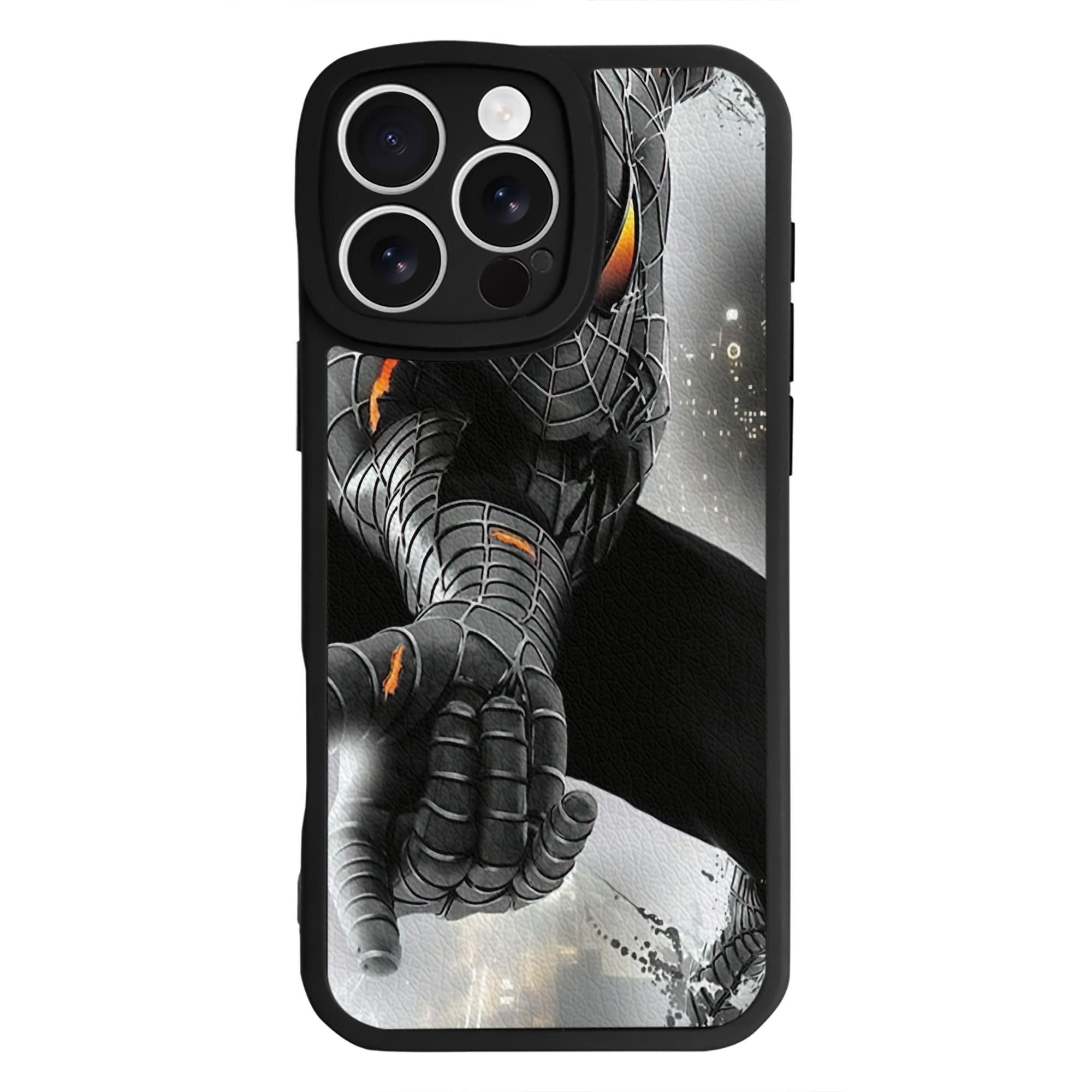 Spider Man スパイダーマン 【iPhone 16シリーズ対応】シリコンスマホケース（レザー調） 材質：シリコン